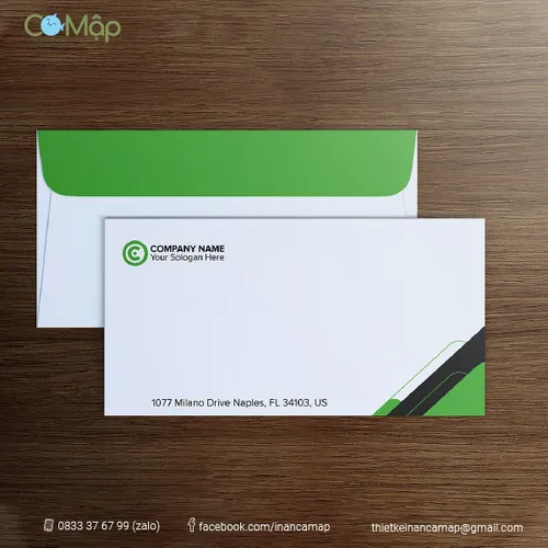 Bìa thư - 22 X 12 - C115 - NẮP 3.5