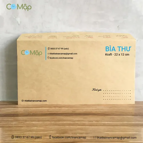 Bìa thư - 22 X 12 - KRAFT - NẮP 4