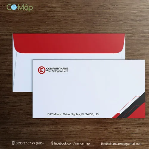 Bìa thư - 22 X 12 - C115 - NẮP 3.5