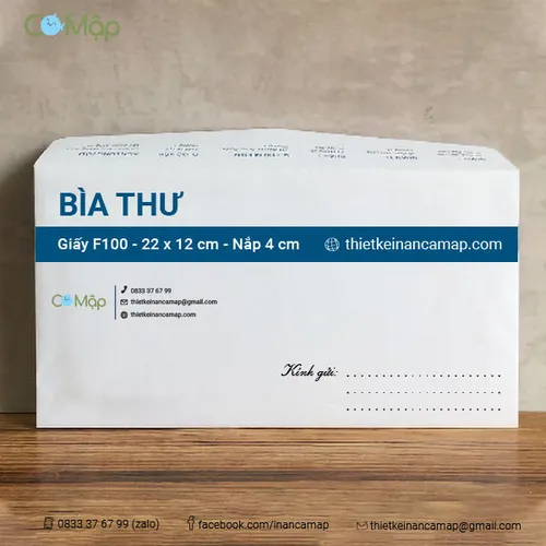 Bìa thư - 22 X 12 - F100 - NẮP 4