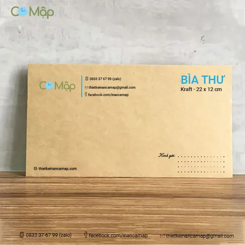 Bìa thư - 22 X 12 - KRAFT - NẮP 4