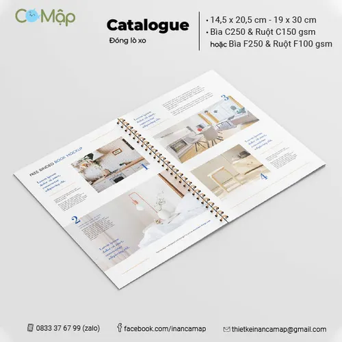 In catalogue đóng lò xo - Dễ dàng đóng mở
