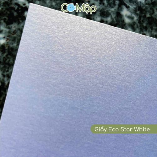 Giấy mỹ thuật ánh kim Eco Star, Xấp 10 tờ, Định lượng 250gsm, 300gsm và 350gsm, Khổ giấy A5,A4, A3