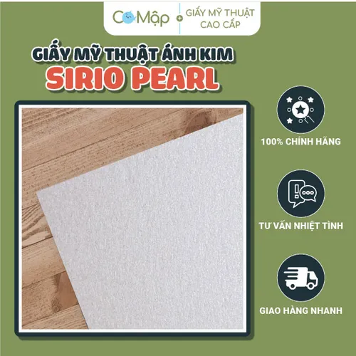 In giấy mỹ thuật ánh kim Sirio Pearl - Tạo hiệu ứng ánh kim pha lê