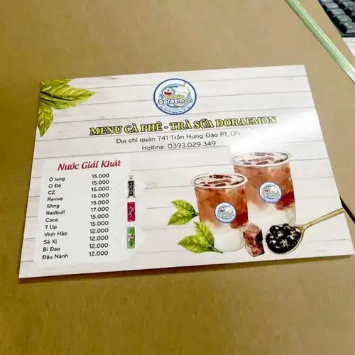 In menu bồi formex dày 5mm - Chống nước, dễ dàng vệ sinh