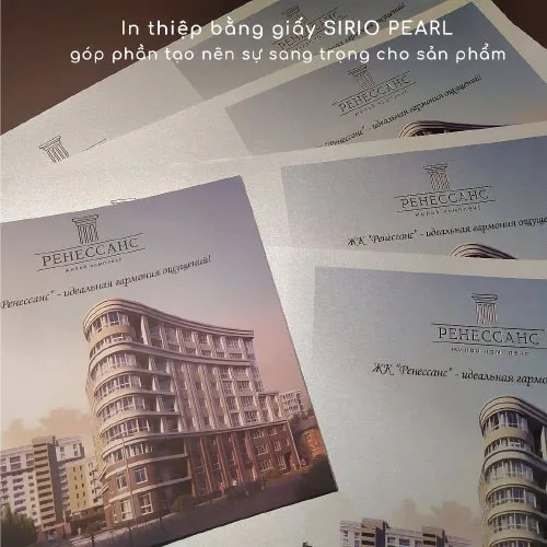 In giấy mỹ thuật ánh kim Sirio Pearl - Tạo hiệu ứng ánh kim pha lê