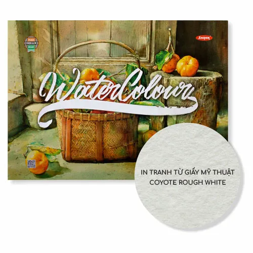 In giấy mỹ thuật Coyote Rough White - Giấy đến từ Hàn Quốc tinh tế và độc đáo