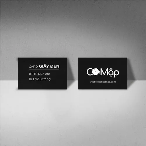In name card giấy đen - Số lượng ít, không cán màng