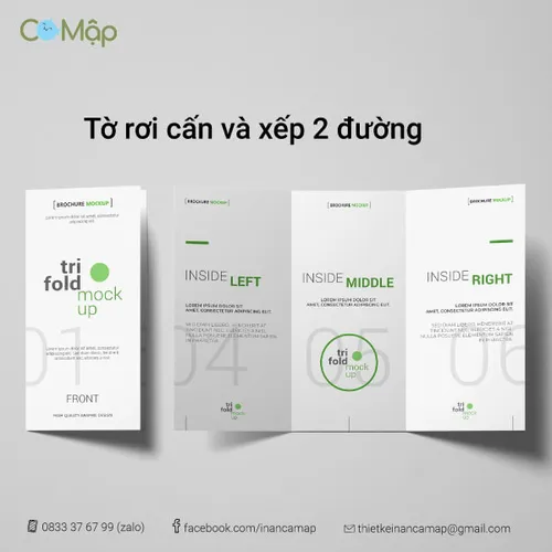 Tờ rơi giấy couche 100 gsm - Dễ dàng gấp gọn theo ý của mình
