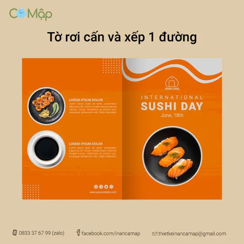 Tờ rơi giấy couche 100 gsm - Dễ dàng gấp gọn theo ý của mình