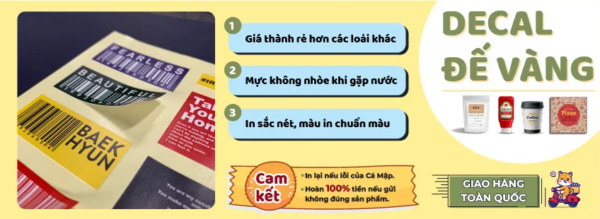Decal đế vàng