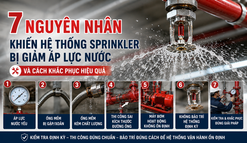 Những Sai Lầm Khiến Hệ Thống Sprinkler Bị Giảm Áp Lực Nước