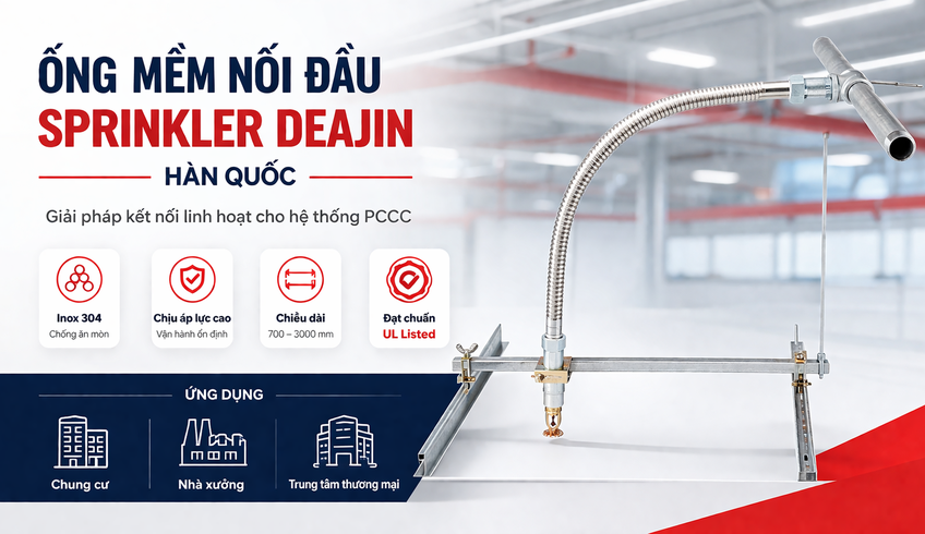 Ống mềm nối đầu Sprinkler Deajin 