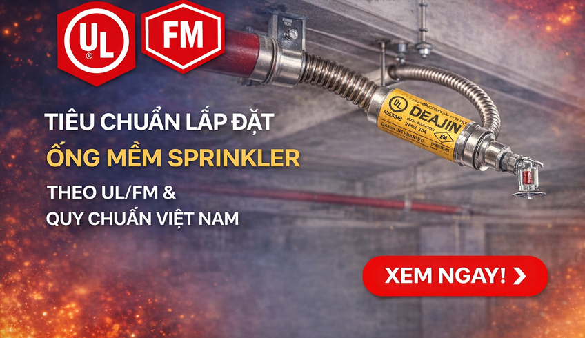 Tiêu Chuẩn Lắp Đặt Ống Mềm Sprinkler Theo UL/FM & Quy Chuẩn Việt Nam Mới Nhất