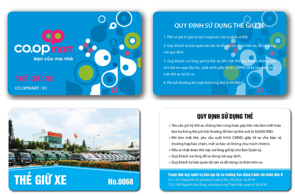 Mẫu thẻ giữ xe đẹp Mẫu thẻ giữ xe đẹp