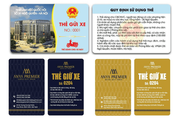 Mẫu thẻ giữ xe đẹp Mẫu thẻ giữ xe đẹp