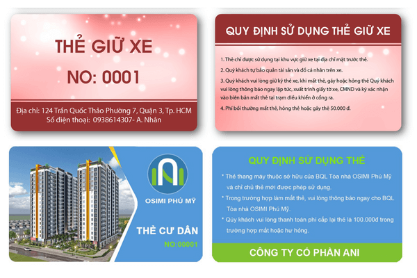 Mẫu thẻ giữ xe đẹp Mẫu thẻ giữ xe đẹp