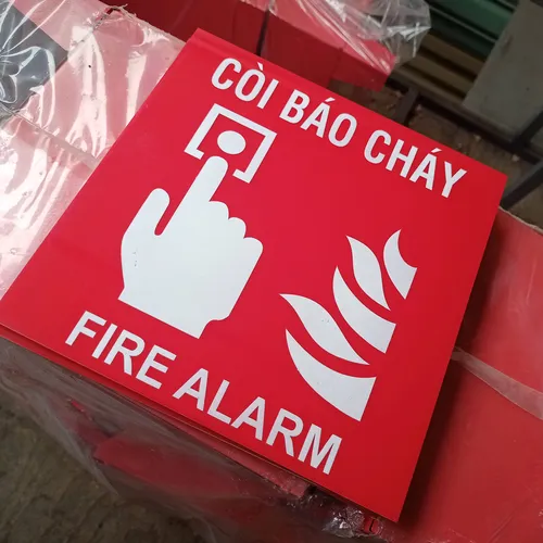 Bảng Vị Trí Còi Báo Cháy (Fire Alarm) Bằng Mica 20x20cm