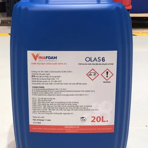 Bọt Foam Chữa Cháy Olas 6 VinaFoam AFFF 6% Việt Nam