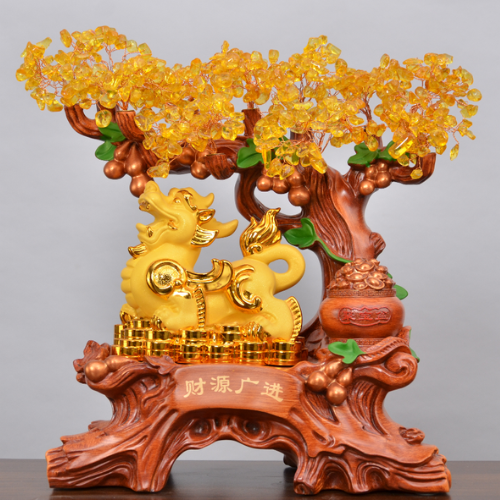 Cây Kim Tiền Tỳ Hưu Vàng gỗ đàn Cây Kim Tiền Tỳ Hưu Vàng gỗ đàn