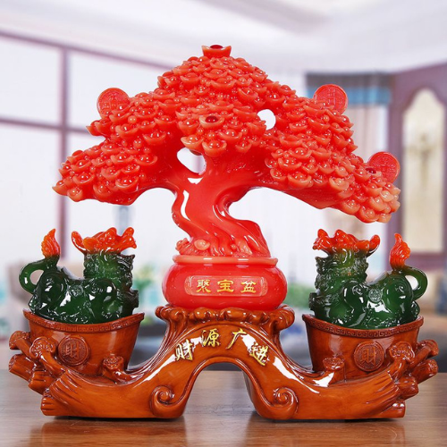 Cây Phát Tài cặp tỳ hưu xanh Cây Phát Tài cặp tỳ hưu xanh