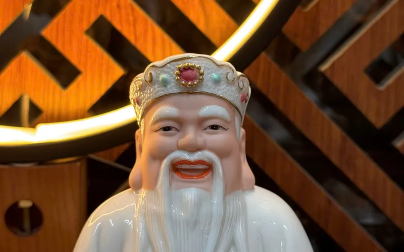 Bộ Thần Tài Thổ Địa màu Trắng Sứ