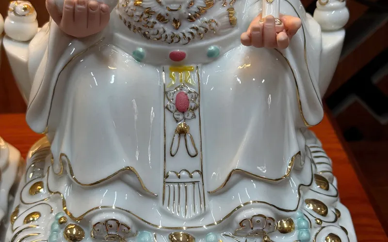 Bộ Thần Tài Thổ Địa màu Trắng Sứ