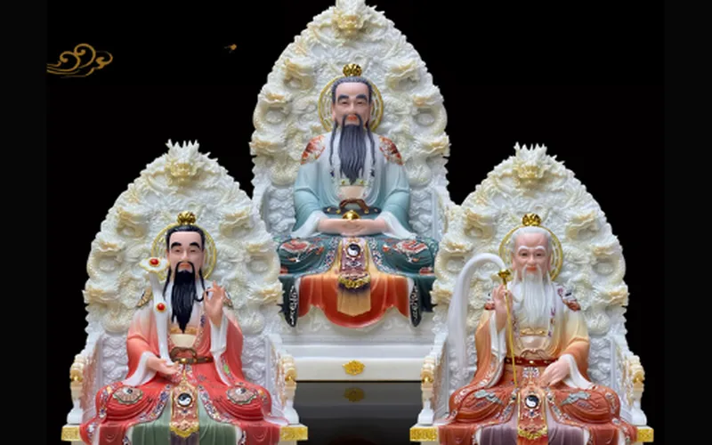 Bộ tượng Tam Thanh Đạo Tổ