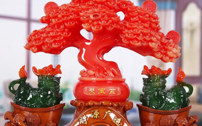 Cây Phát Tài cặp tỳ hưu xanh