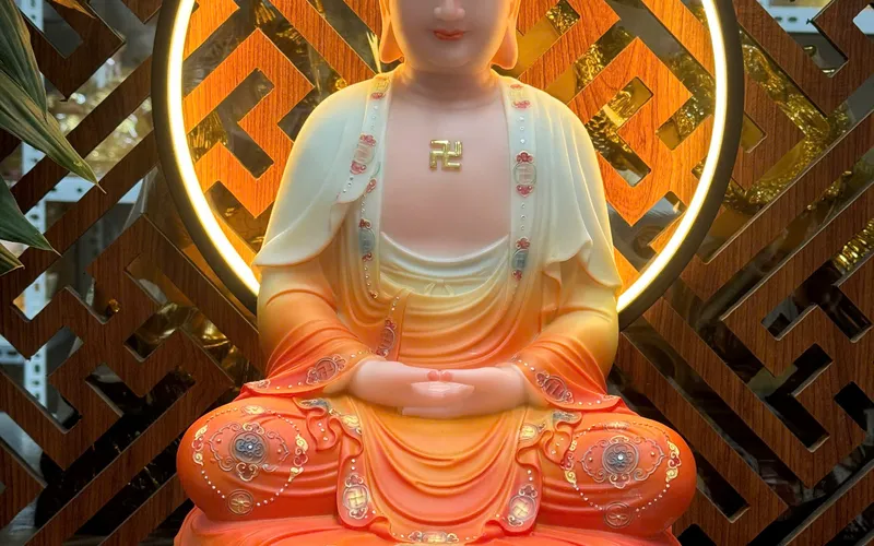 Tượng Phật A Di Đà đế chấm bi