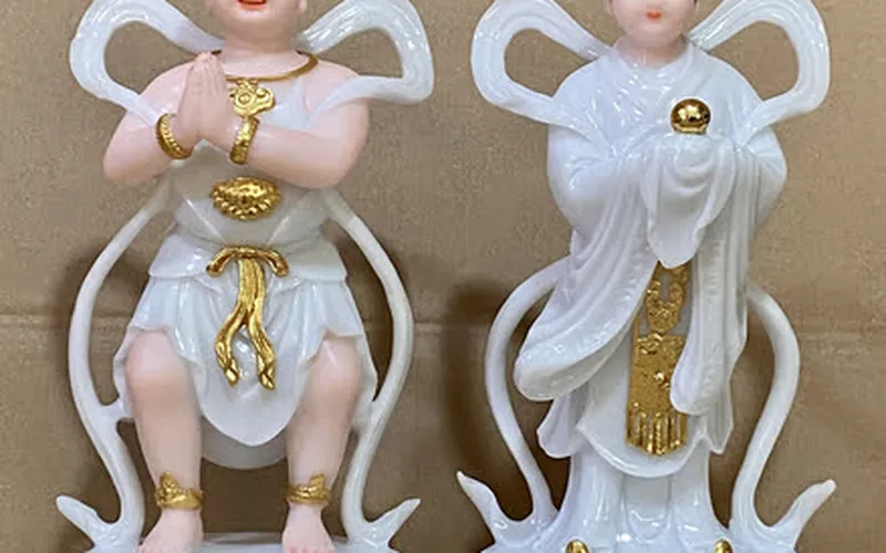 Kim Đồng Ngọc Nữ đế sen tròn