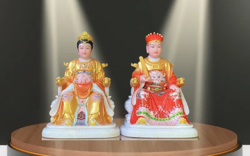 Ông táo bà táo màu Đỏ Cam