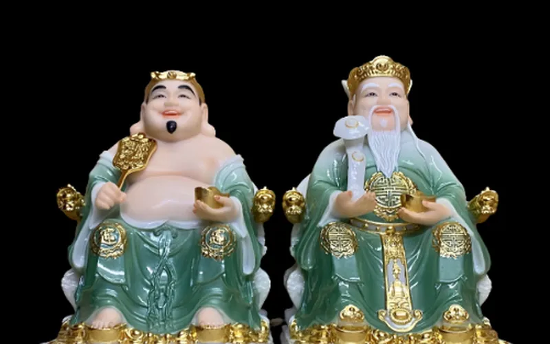 Cặp Thần Tài Thổ Địa đế vuông