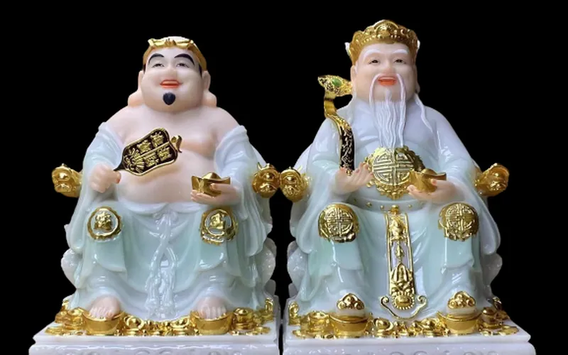 Cặp Thần Tài Thổ Địa đế vuông