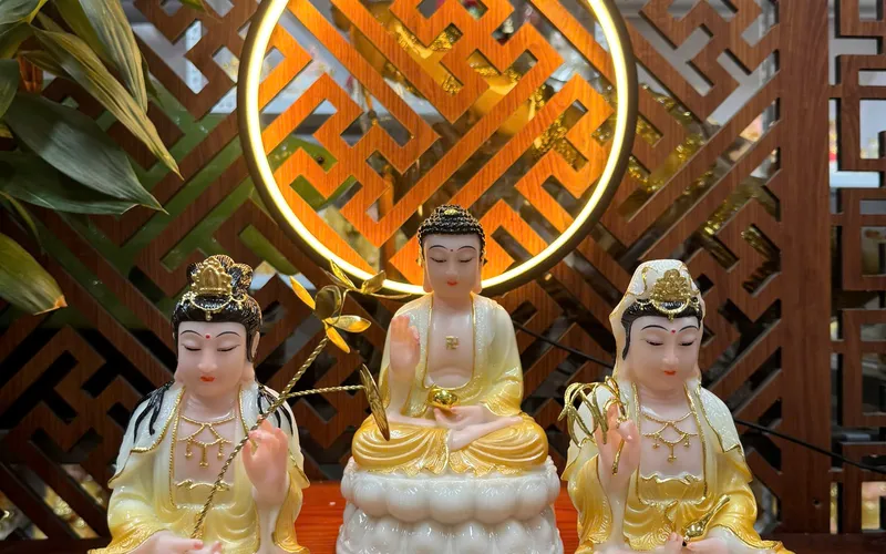 Tam Thánh Phật ngồi mẫu nhỏ