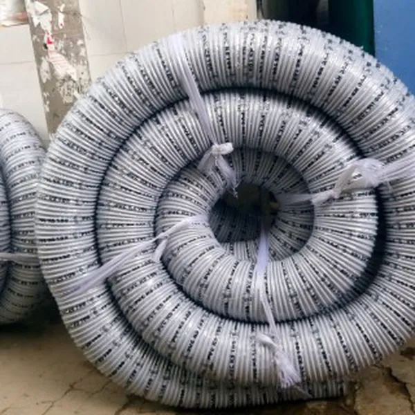 Ống hút bụi gân nhựa màu xám DN 80