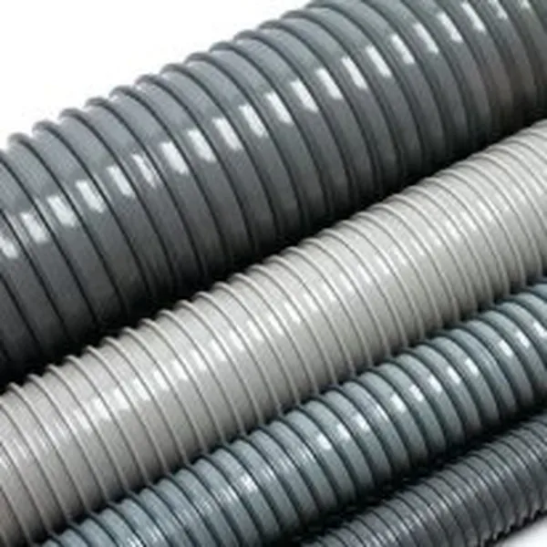 Ống hút bụi gân nhựa màu xám DN 80