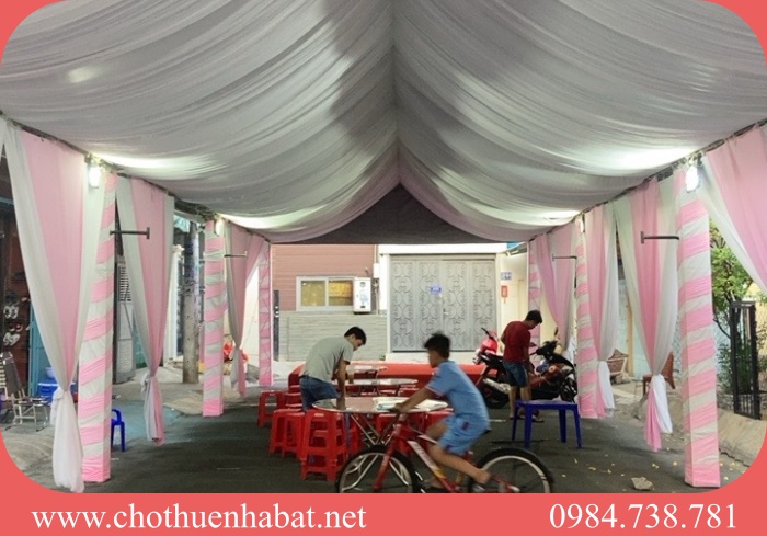 cho thuê nhà bạt đám cưới