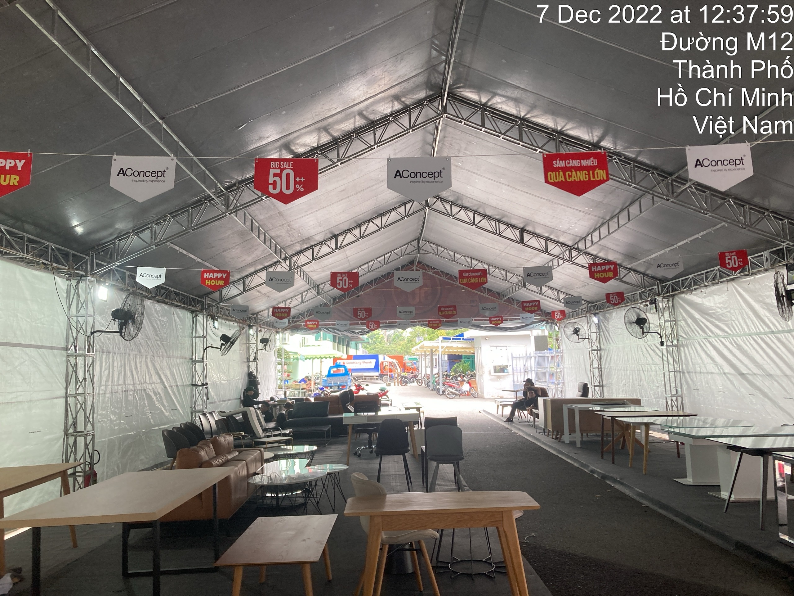 cho thuê nhà bạt không gian