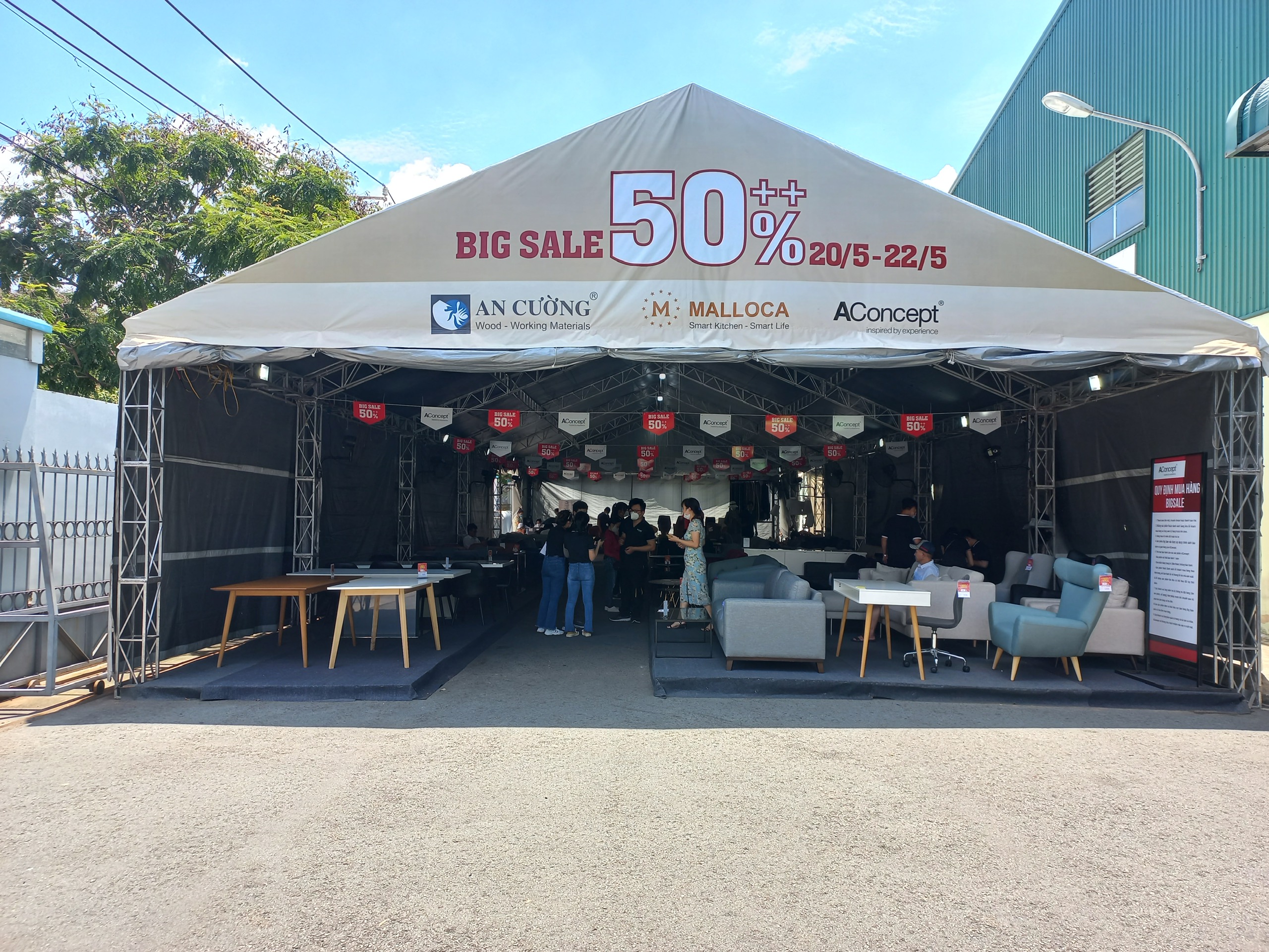 cho thuê nhà bạt không gian