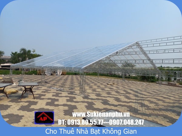 cho thuê nhà bạt trong suốt