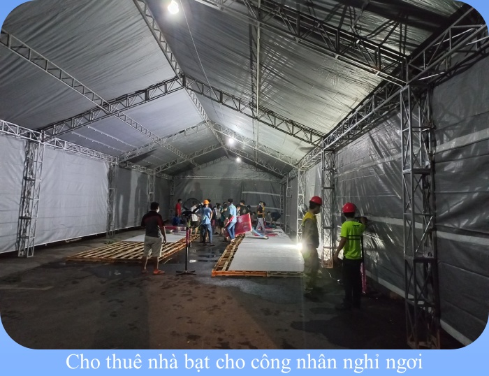 Cho thuê nhà bạt không gian làm kho tạm Cho thuê nhà bạt không gian làm kho tạm