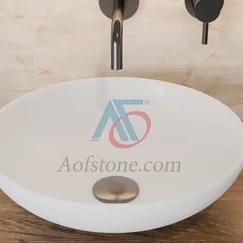 LAVABO DƯƠNG BÀN ĐÁ SOLID SURFACE HC011