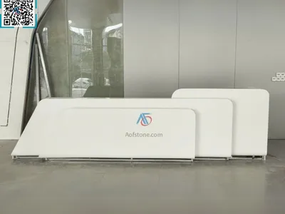 THI CÔNG QUẦY LỄ TÂN ĐÁ NHÂN TẠO SOLID SURFACE ẤN TƯỢNG TẠI HÀ NỘI