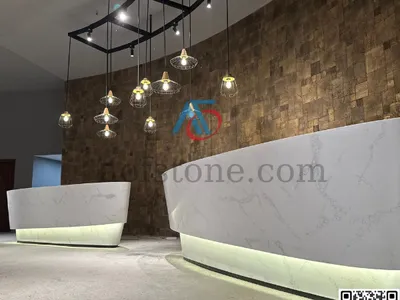 Đá Solid Surface thi công quầy lễ tân, quầy bar - Lựa chọn hoàn hảo cho không gian sang trọng