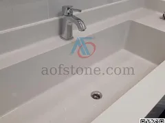 LAVABO BỒN RỬA LIỀN KHỐI KO MỐI NỐI - KO ĐƯỜNG KEO TỪ ĐÁ NHÂN TẠO SOLID SURFACE