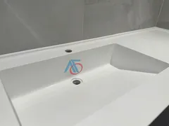 Hoàn thành thi công Lavabo liền khối đá Solid Surface cho khách ở Hải Dương