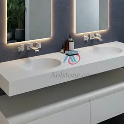LAVABO LIỀN KHỐI ÂM BÀN 2 LÒNG