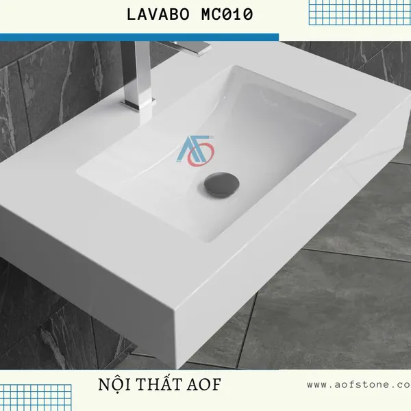LAVABO LIỀN KHỐI ÂM BÀN MC-010
