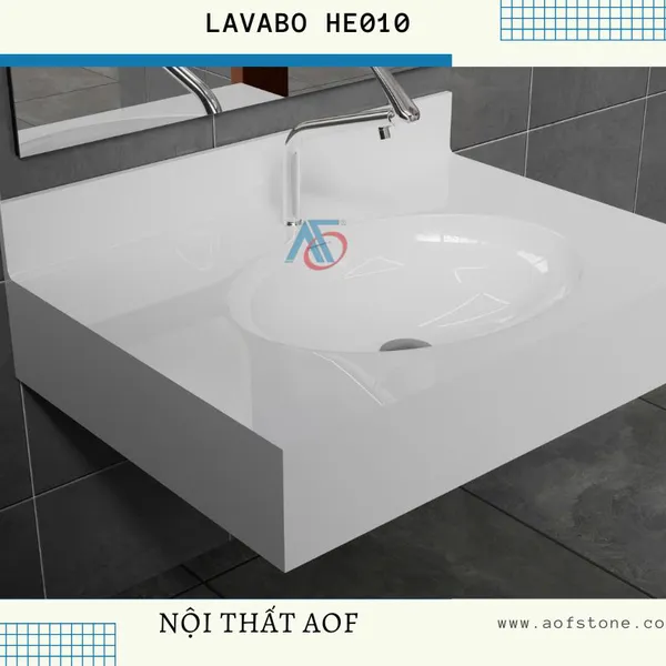 LAVABO LIỀN KHỐI ÂM BÀN HE-010